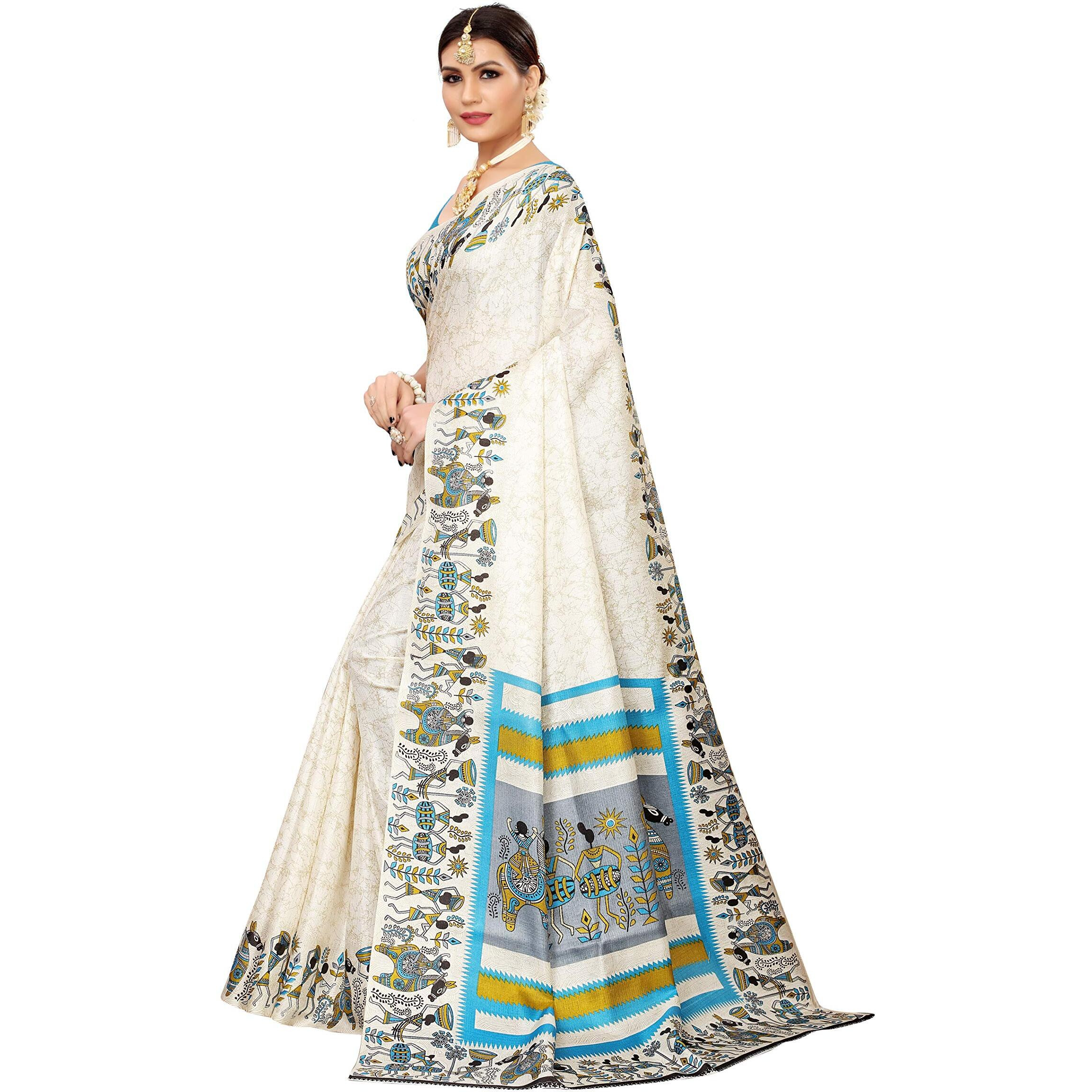 Yashika Women khadi saree SDPL-VIVO SKY BLUE
