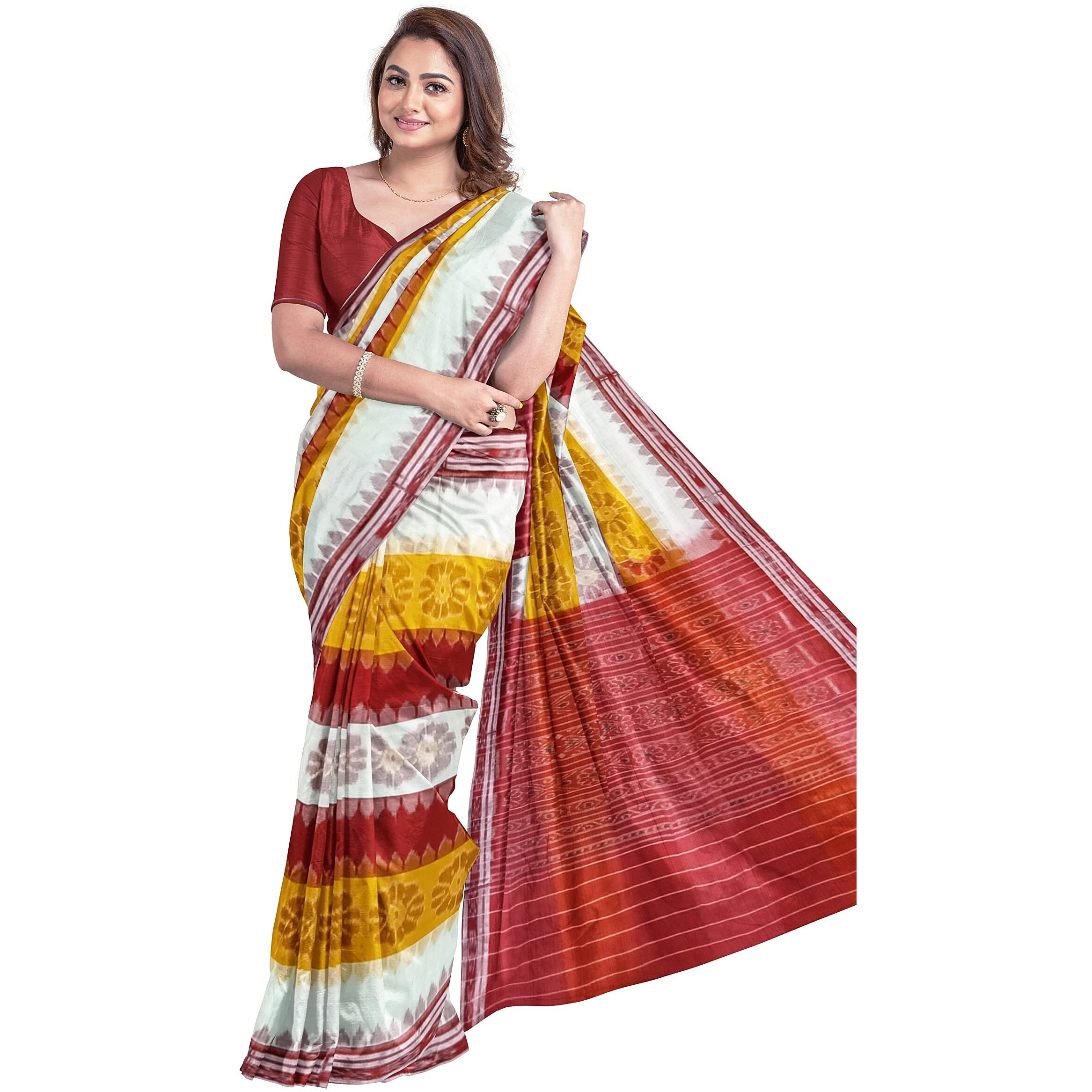 BHS Womens Sambalpuri Cotton Saree (Nuapatanapata_Multicolour)