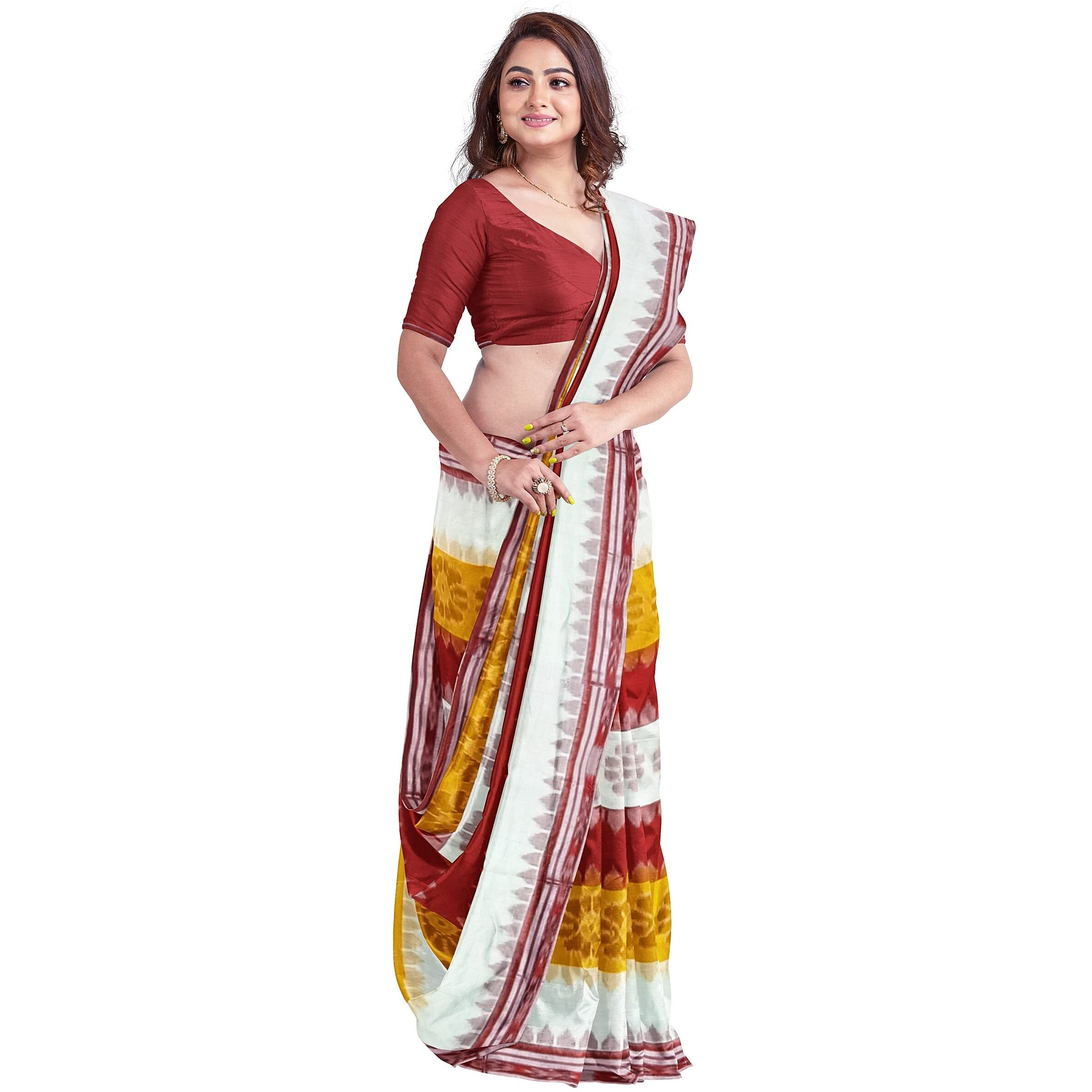 BHS Womens Sambalpuri Cotton Saree (Nuapatanapata_Multicolour)