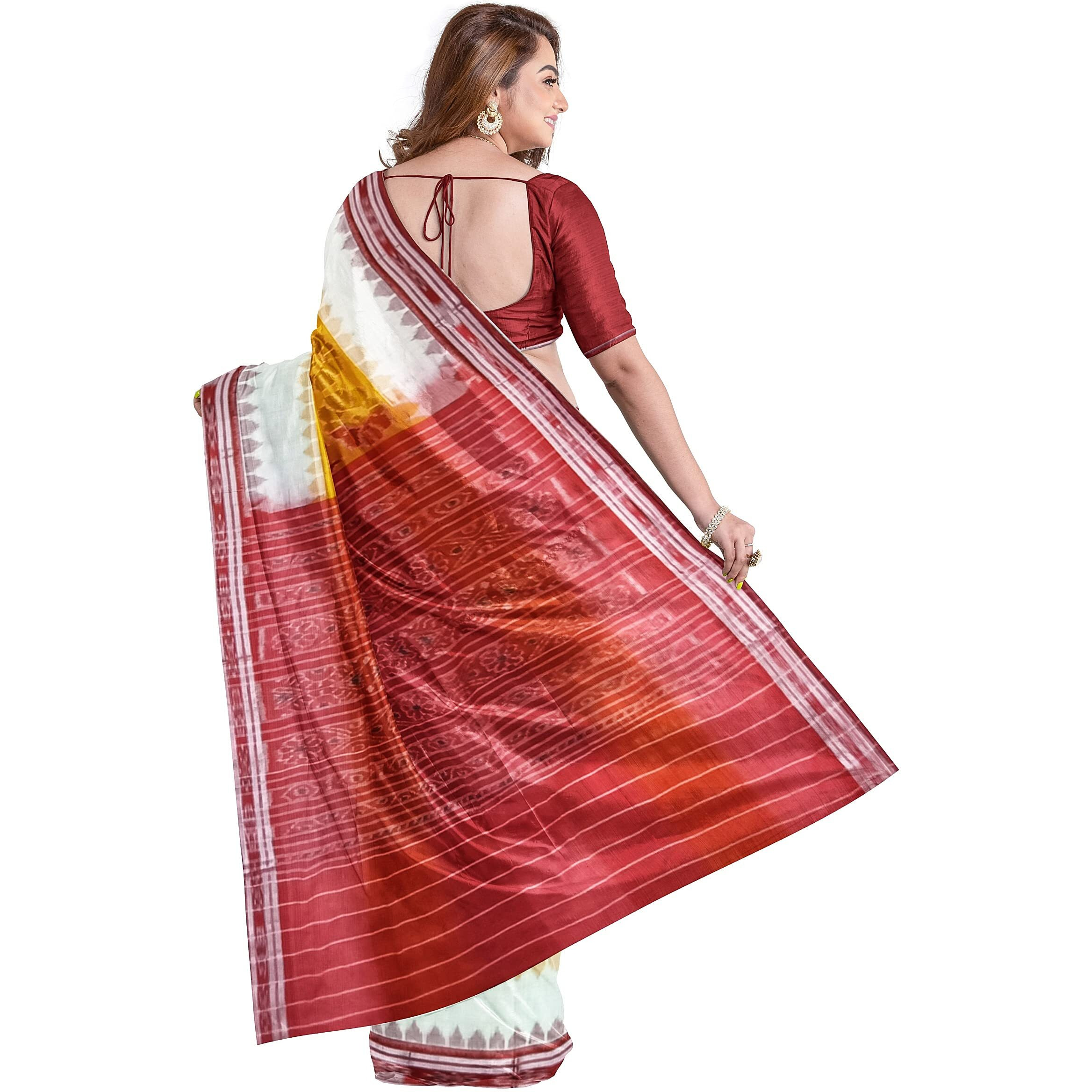 BHS Womens Sambalpuri Cotton Saree (Nuapatanapata_Multicolour)