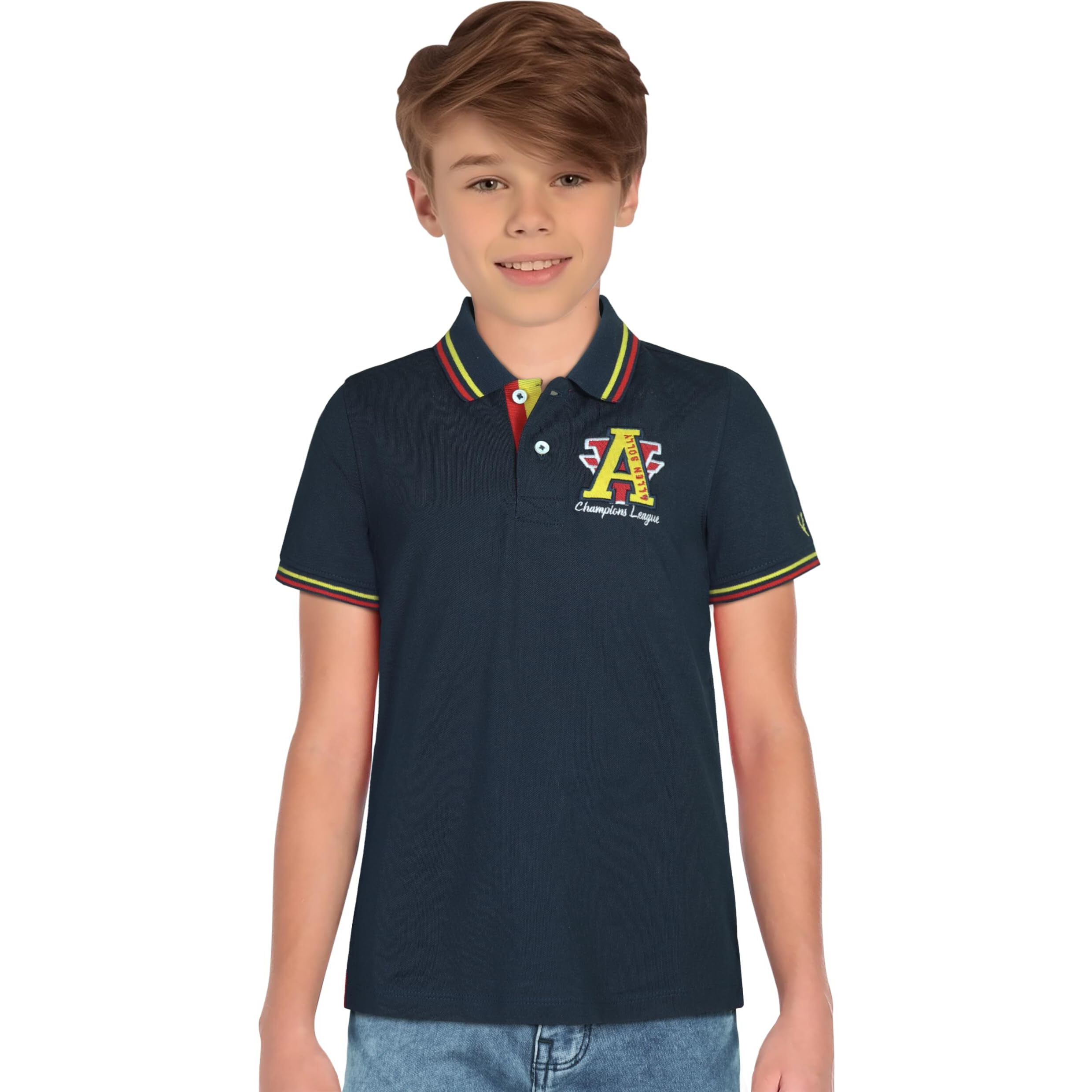 Allen Solly Junior Boys T-Shirt (Abkpcrgf303593_14_Blue_Navy_13 Years-14 Years)