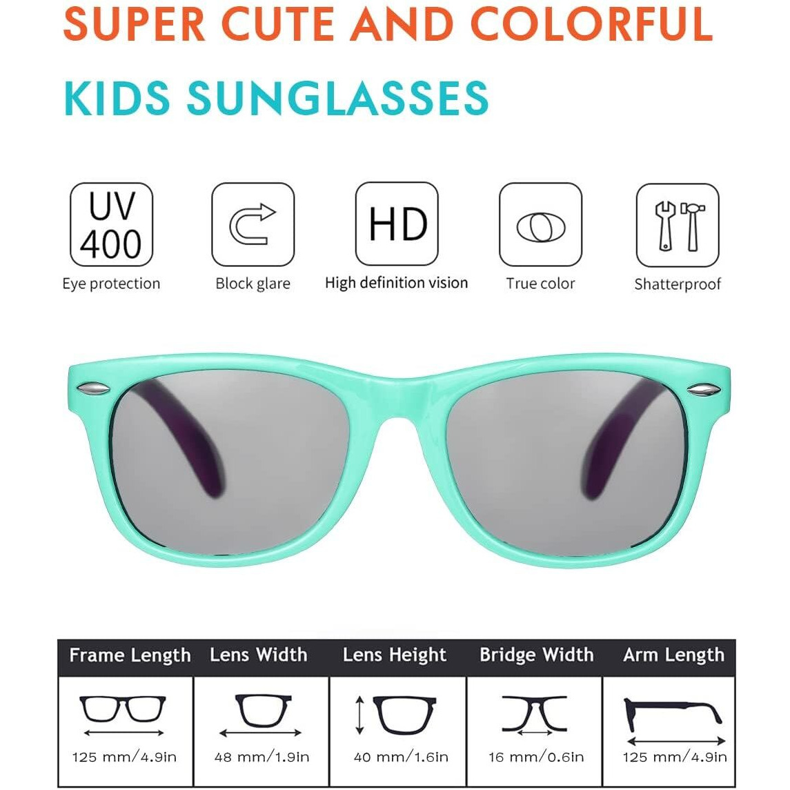 ROCF ROSSINI Pack of 3 Flexible Kids Sunglasses Polarized Sun Glasses Girls Boys Shades UV400 Protection Eyewear for Age 2-8 (Cyan/Pink+Pink/Purple+Fuchsia/Pink)