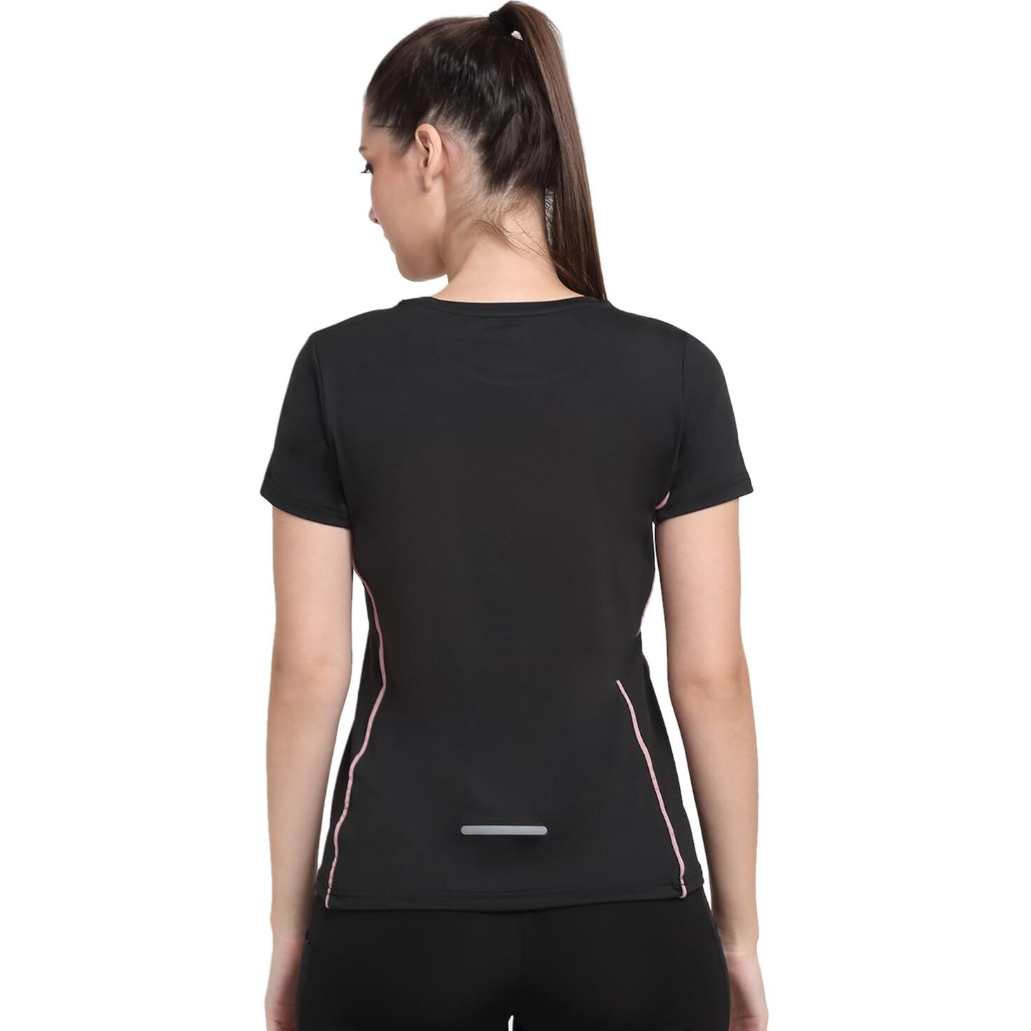 Invincible Womens Slim Fit T Shirt Black Color Large