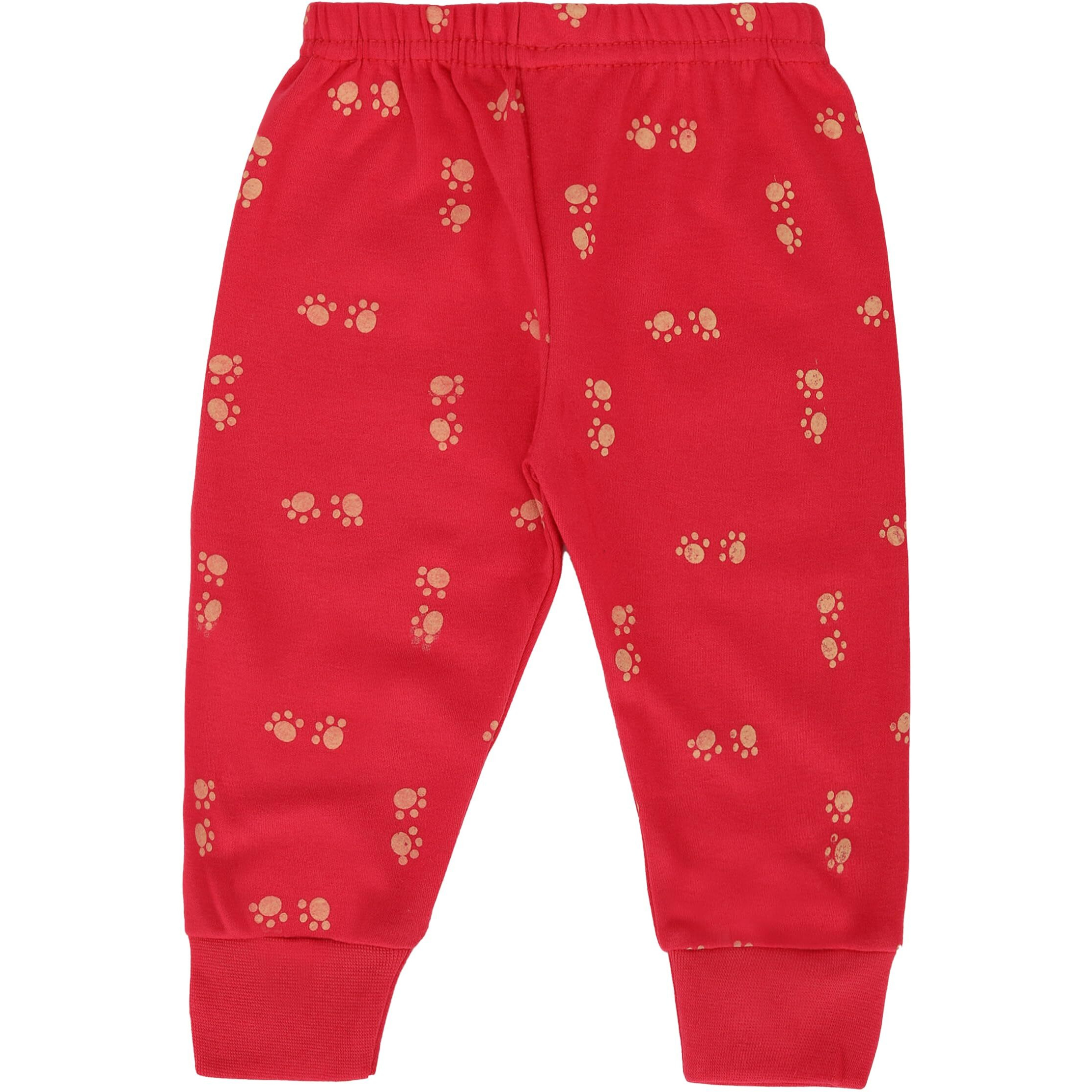 Dowin Unisex Baby Cotton Pajama Bottoms Soft Cozy and Comfortable - Pack of 6 (Dark Printed Pajami M)