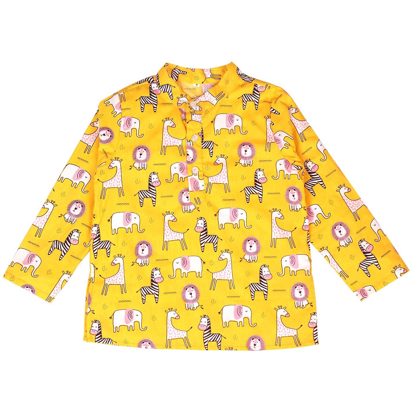 Bold N Elegant - Be Bold Inside & Elegant Outside Bold N Elegant Cotton Bandej Bandhani Little Krishna Kanha Ethnic Wear Kurta Pyjama Set For Infant Toddler Boys (6-12 Months Yellow-White)