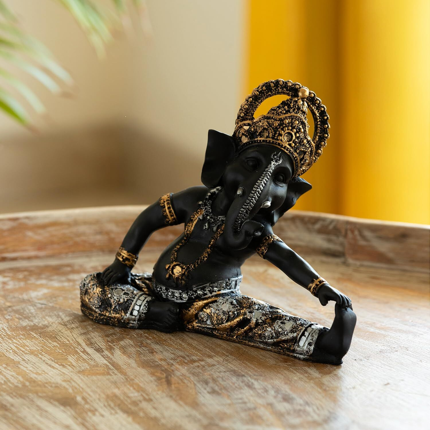 ExclusiveLane Yoga Ganesha Ganesh Idol for Home Dcor (Resin, 9.1 Inches) | Handcrafted Lord Ganesha Idol for Pooja Room Ganesha Murti Ganesha Statue Ganpati Idol for Gift Ganpati Figurine