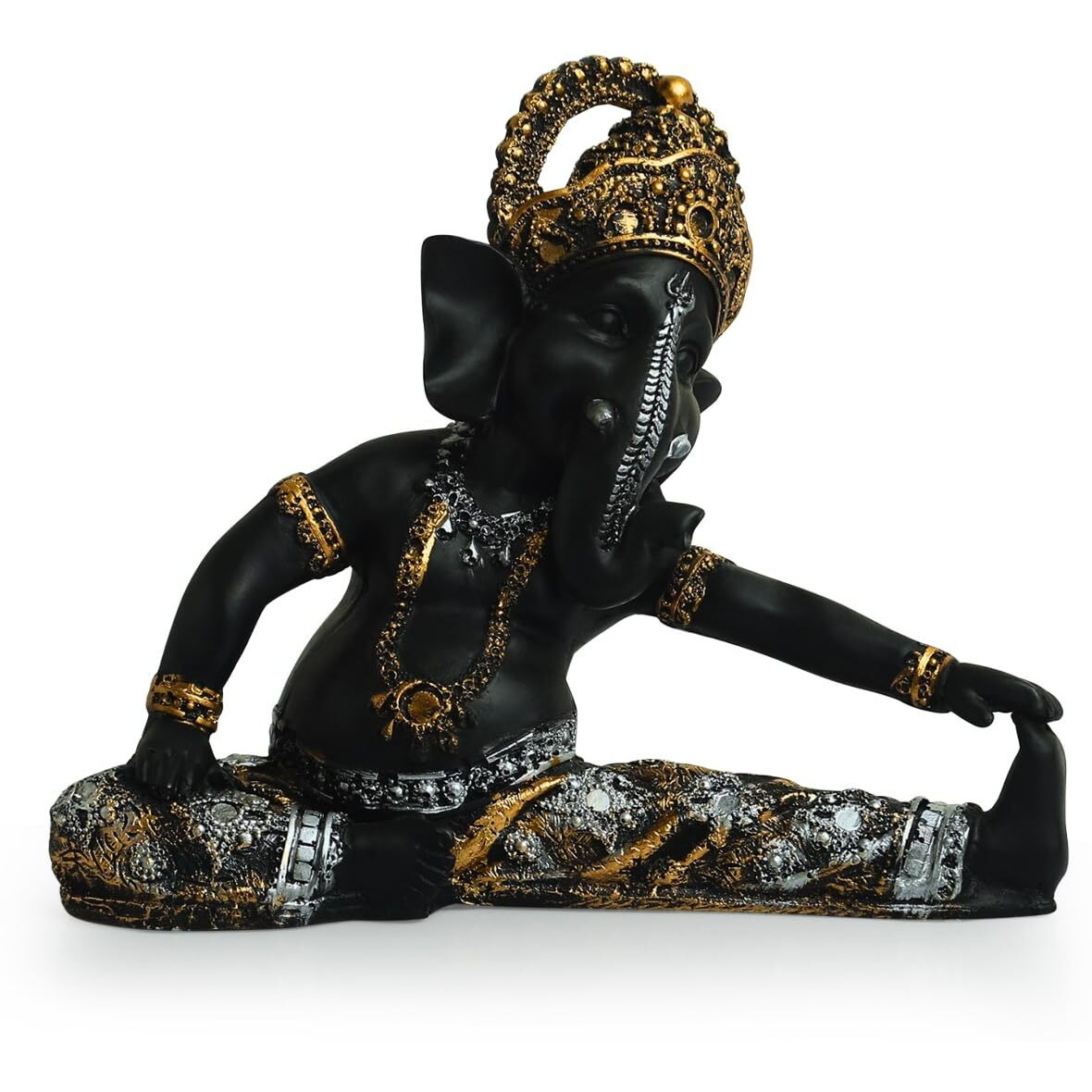 ExclusiveLane Yoga Ganesha Ganesh Idol for Home Dcor (Resin, 9.1 Inches) | Handcrafted Lord Ganesha Idol for Pooja Room Ganesha Murti Ganesha Statue Ganpati Idol for Gift Ganpati Figurine