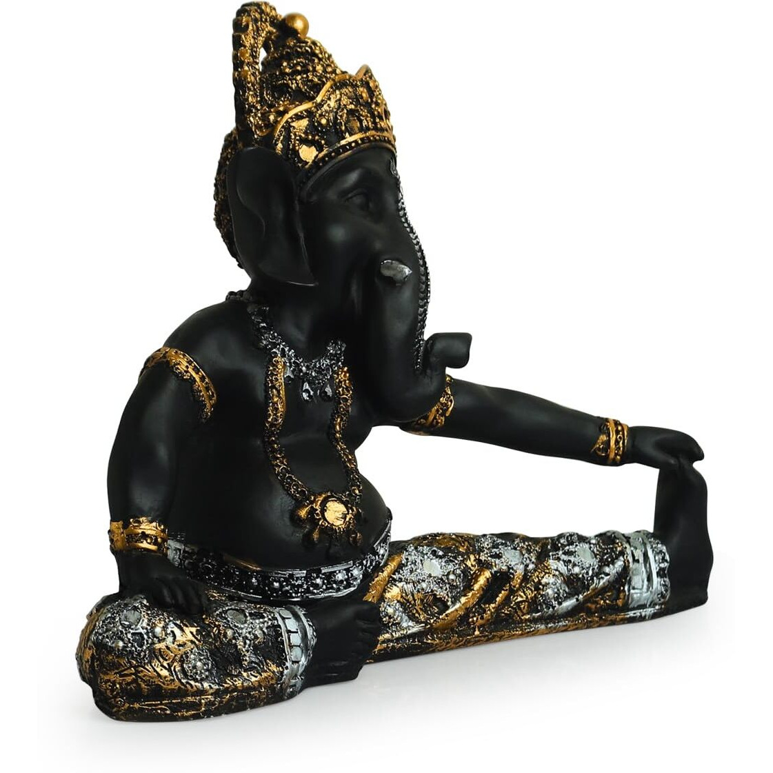 ExclusiveLane Yoga Ganesha Ganesh Idol for Home Dcor (Resin, 9.1 Inches) | Handcrafted Lord Ganesha Idol for Pooja Room Ganesha Murti Ganesha Statue Ganpati Idol for Gift Ganpati Figurine