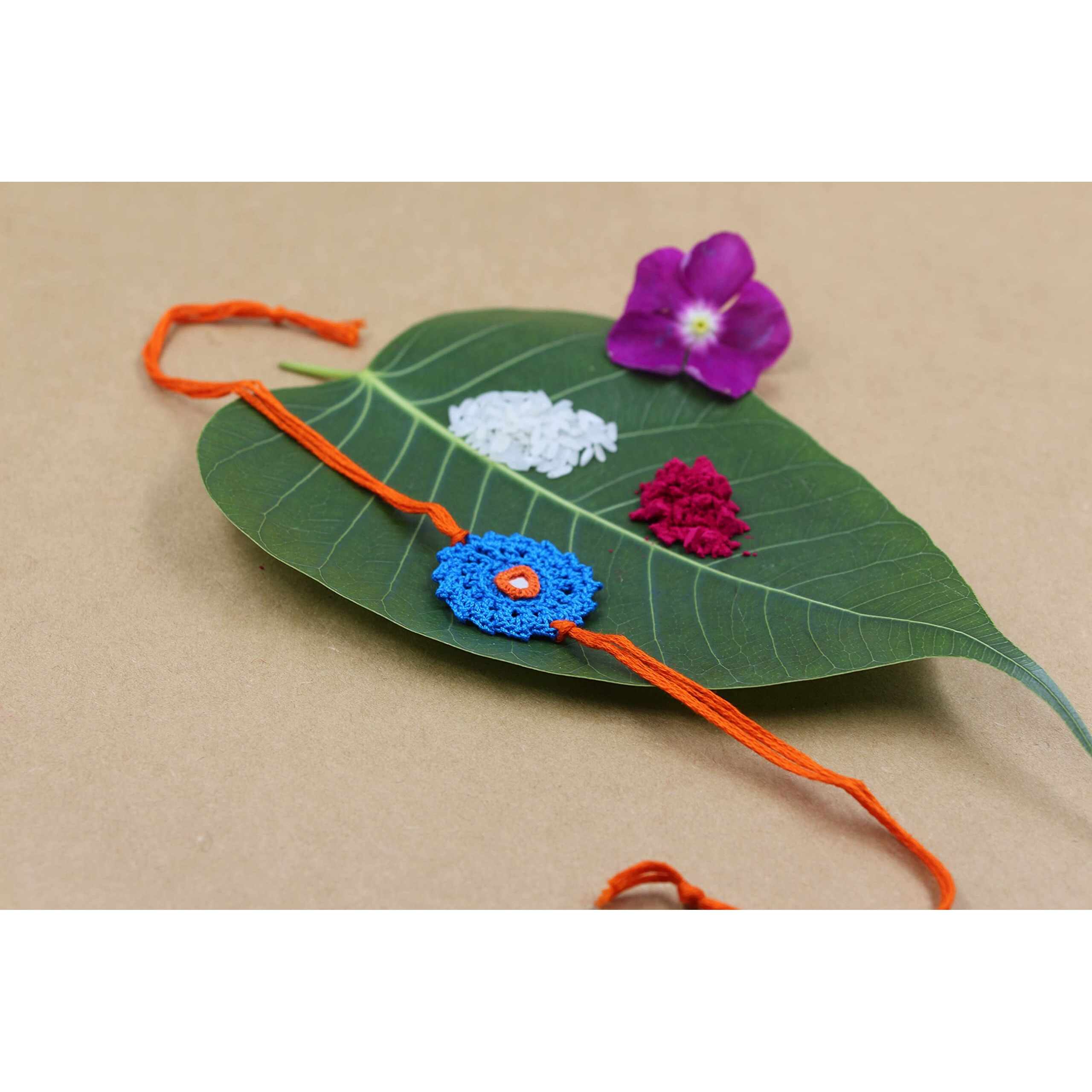 Prapti Handicrafts handmade crochet rakhi for brothers/Reusable rakhi (Pack of 2) For Unisex Adult
