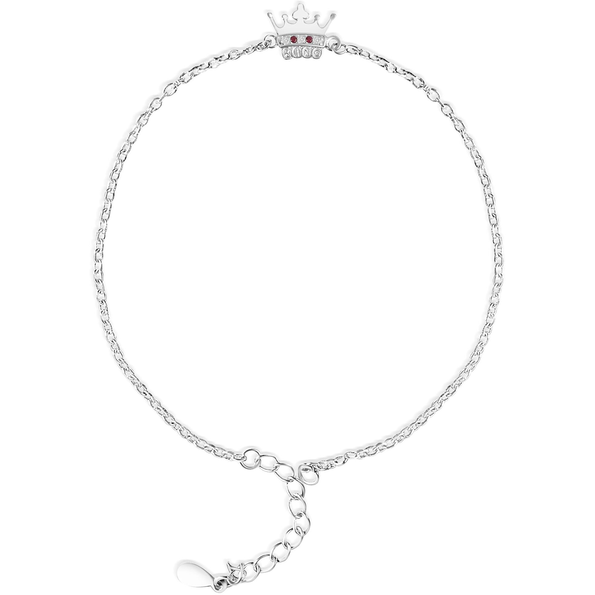 Silver Chest 925 Pure Silver Rakhi for Brother - Adjustable Pure Sterling Silver Bracelet for Men and Boys |Design - King Design in Silver Chain