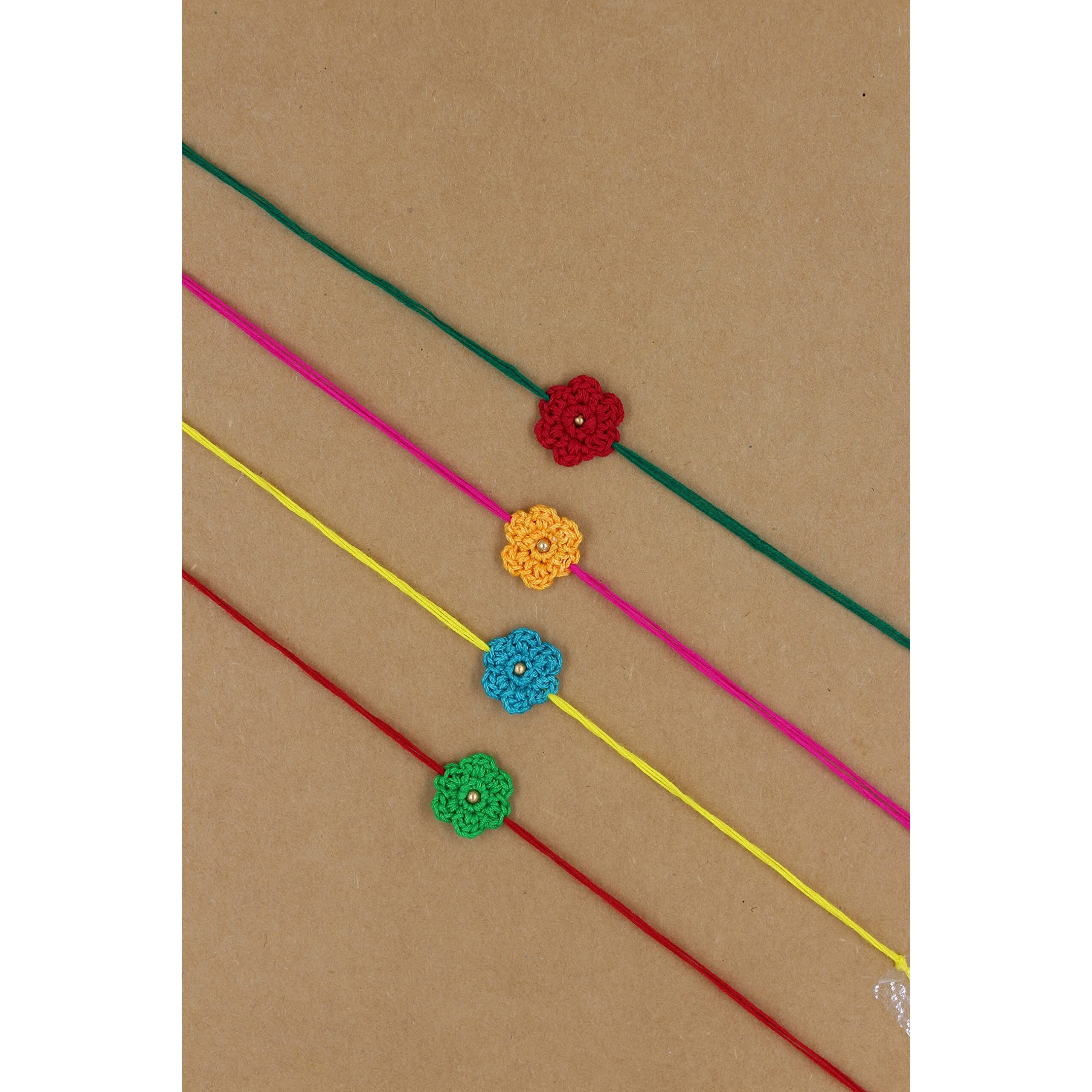Prapti Handicrafts handmade crochet rakhi for brothers (style 14)
