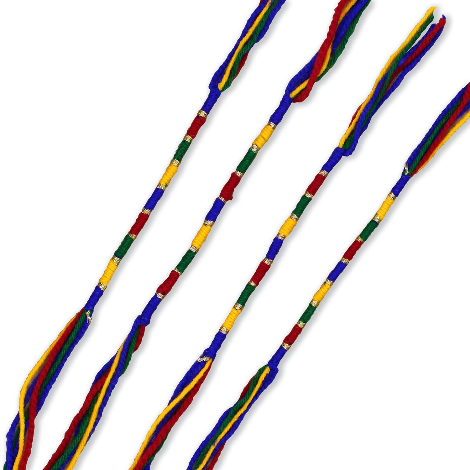 Prapti Handicrafts Handmade Gunthan Rakhi for Brother (Pack of 4)
