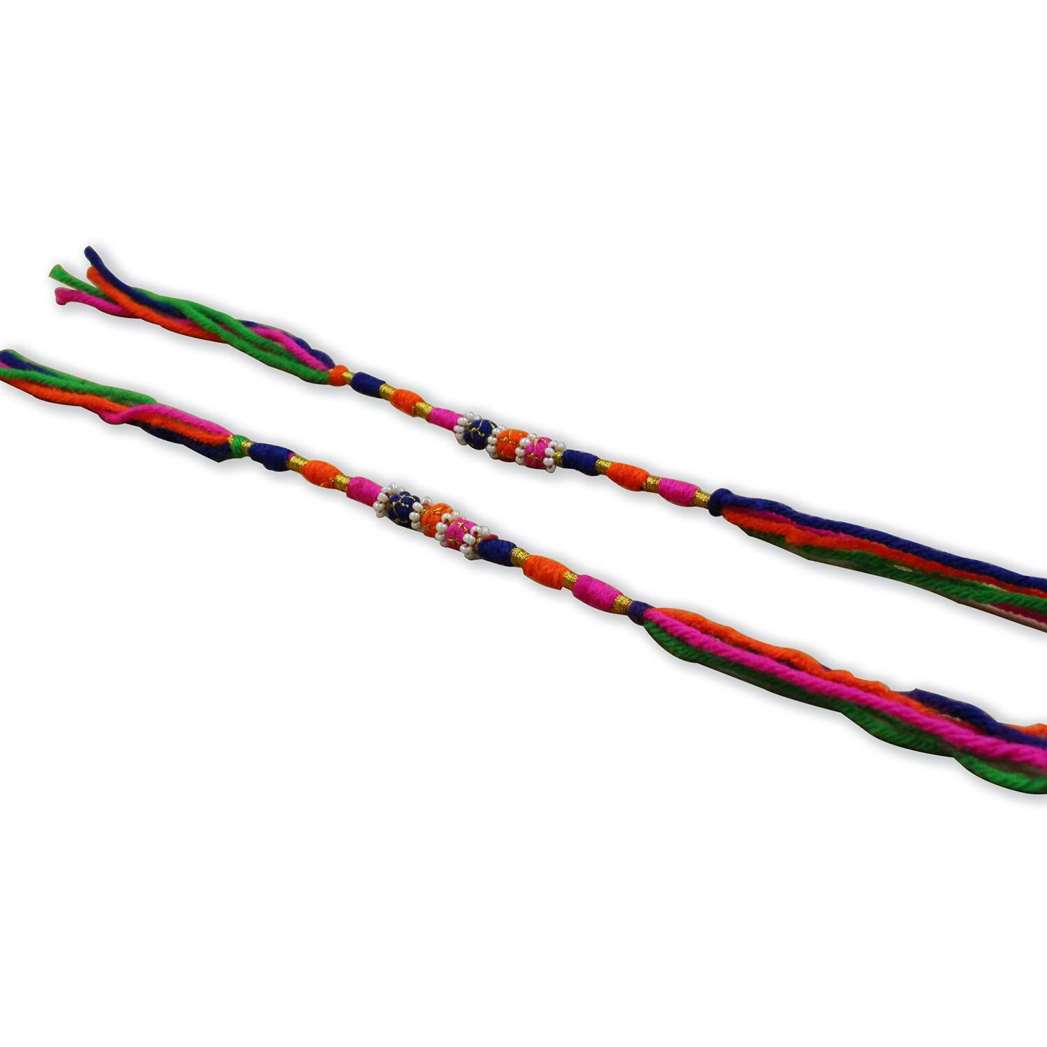 Prapti Handicrafts Handmade Gunthan Rakhi For Brother For Mens (Multi Style 2)