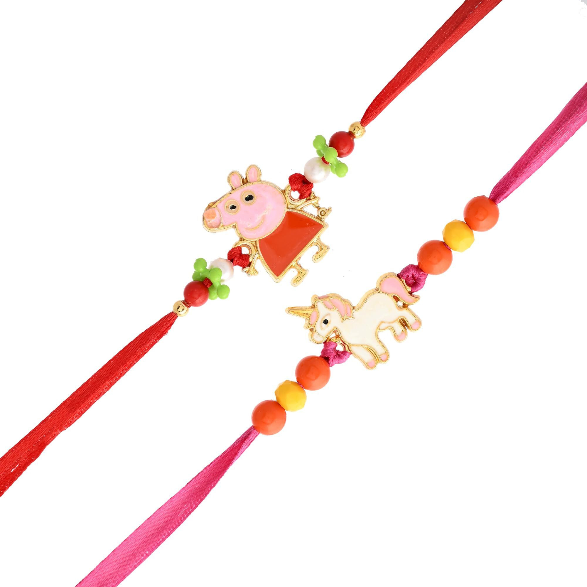 CraftVatika Magnet with Rakhi Gift Combo for Brother Boy Kids Sister Rakhi Set of 2 for Kids Boys Girls Rakhi with Magnet Gift, Fridge Magent for Fridge Door Decor