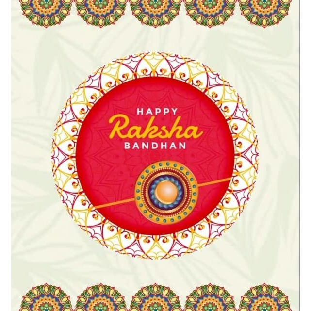 Riddhika Ventures Set of Multi Colour Rakhi for Bhabhi with Roli Chawal and Greeting Card (K17)