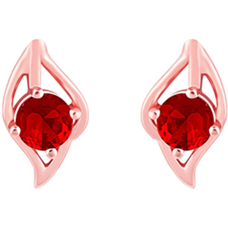 GIVA 925 Silver Rose Gold Falling Dew in Red Earrings| Rakhi Rakshabandhan Gift for Sister Bhabhi, Gifts for Women & Girls | With Certificate of Authenticity and 925 Stamp | 6 Months Warranty*