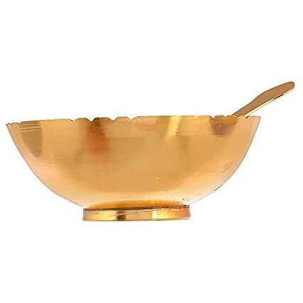 Collectible India Stone Studded Beaded Rakhi & Gift Set for Brother Bhabhi [Gift Combo - Rakhi with Brass Bowl with Velvet Box, Pair Rakhi, & Greeting Card