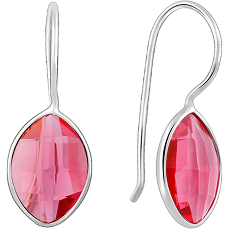 GIVA 925 Silver Cherry Pink Crystal Earrings | Rakhi Rakshabandhan Gift for Sister Bhabhi, Gifts for Women & Girls | With Certificate of Authenticity and 925 Stamp | 6 Month Warranty*
