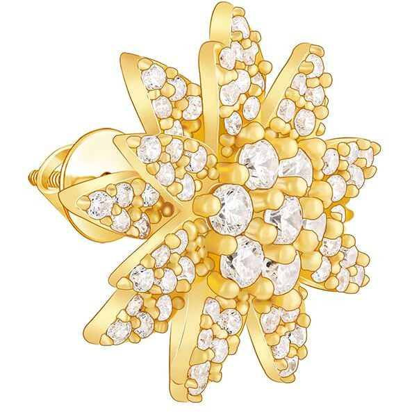 GIVA 925 Silver Golden Petals Studs| Rakhi Rakshabandhan Gift for Sister Bhabhi, Gifts for Women & Girls | With Certificate of Authenticity and 925 Stamp | 6 Months Warranty*
