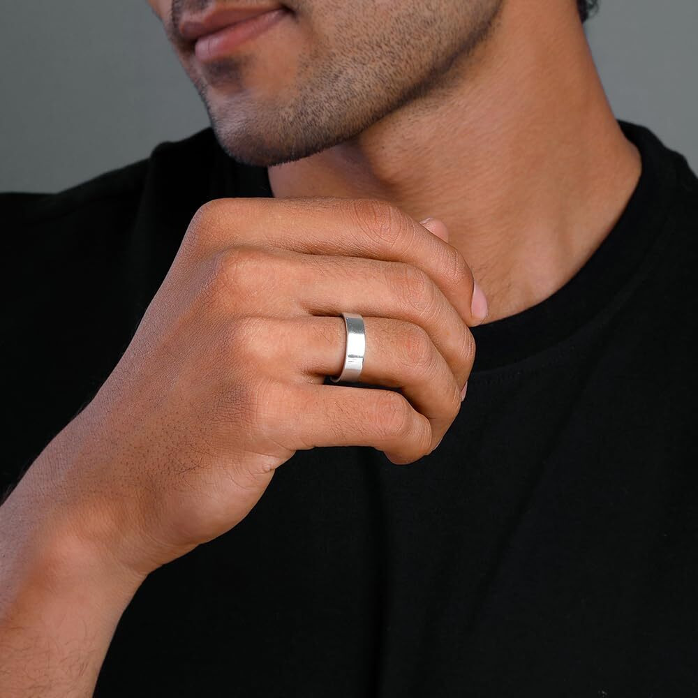 GIVA 925 Silver Keep Shining Ring For Him, Adjustable | Rakhi Rakshabandhan Gift for Brother, Gift for Men & Boys | With Certificate of Authenticity and 925 Stamp | 6 Month Warranty*