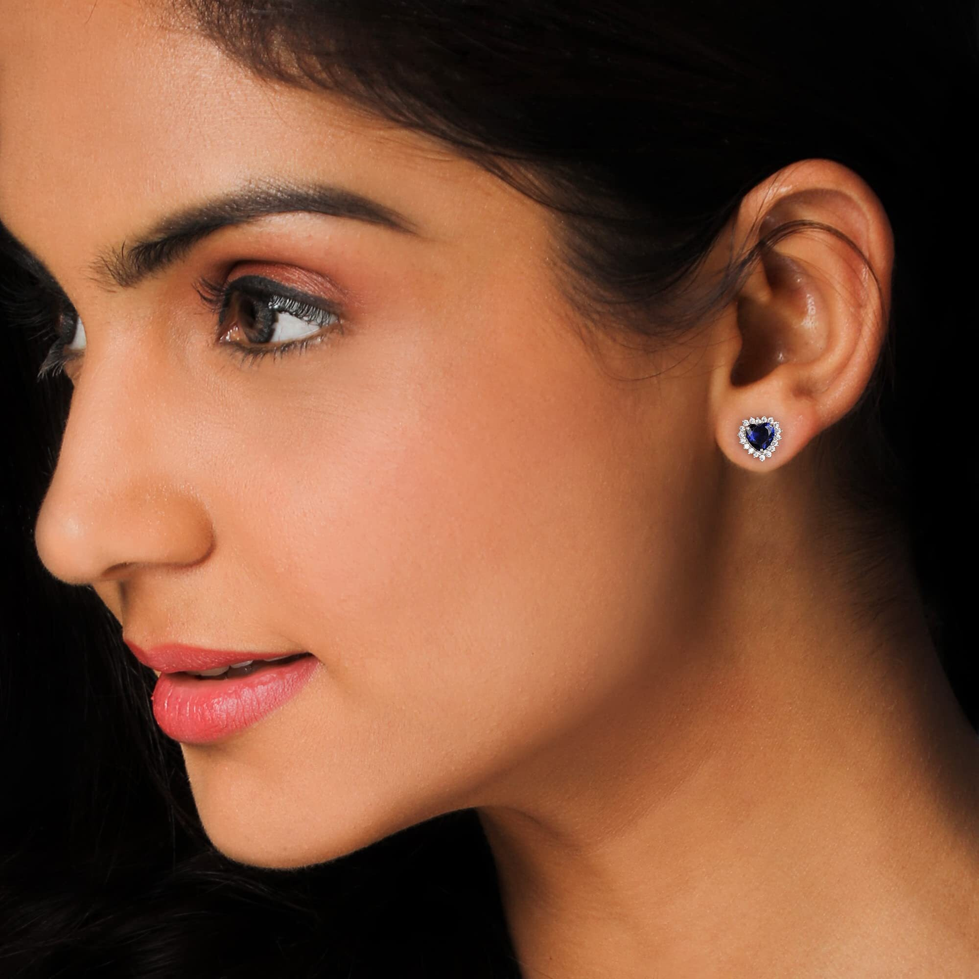 GIVA 925 Silver Heart Of The Ocean Studs|Gifts For Girlfriend,Rakhi Rakshabandhan Gift For Sister Bhabhi,Gifts For Women & Girls|With Certificate Of Authenticity And 925 Stamp|6 Month Warranty*