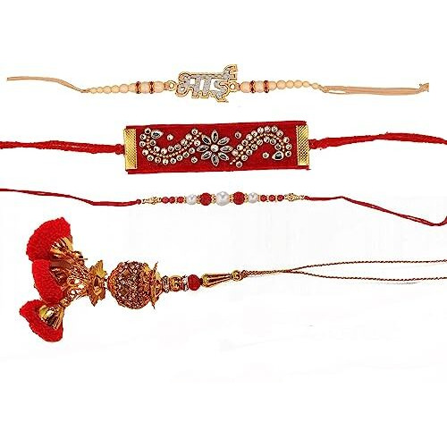 Collectible India Combo Rakhi Gift for Brother and Bhabhi Kids with Gift Set, Palm Buddha Showpiece Rakshabandhan Gifts for Bhai Sister - Fancy Rakhi with Gift Hamper (Palm Buddha)