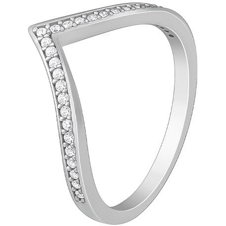 GIVA 925 Silver Zirconia Vanki Ring,Fixed Size, Indian - 12, US - 6 | Rakhi Rakshabandhan Gift for Sister Bhabhi , Gifts for Women & Girls | With Certificate of Authenticity and 925 Stamp | 6 Months Warranty*