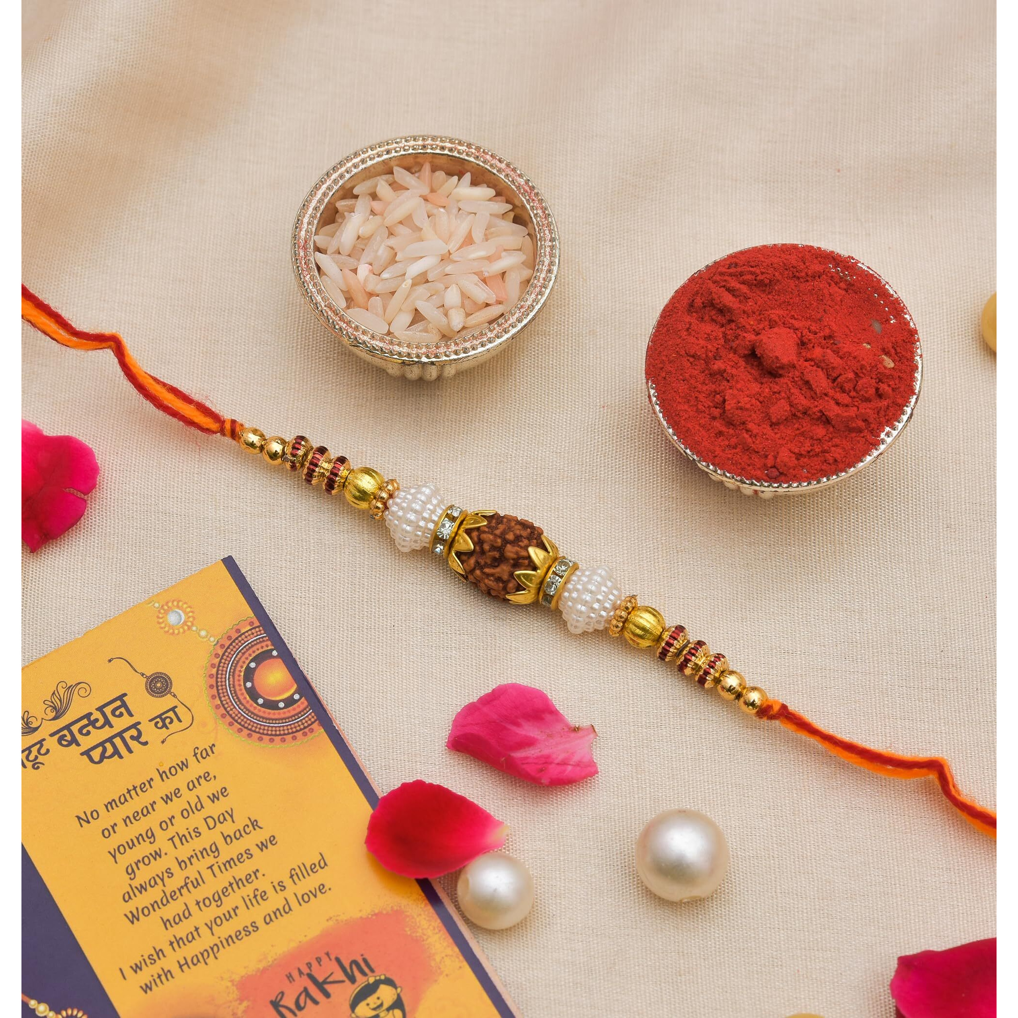 CraftVatika Rakhi Gift for Brother Boy Men Rakhi with Radha Krishna Idol Gift- Rakhi Gift Combo Set for Bhaiya Rakshabandhan Gift