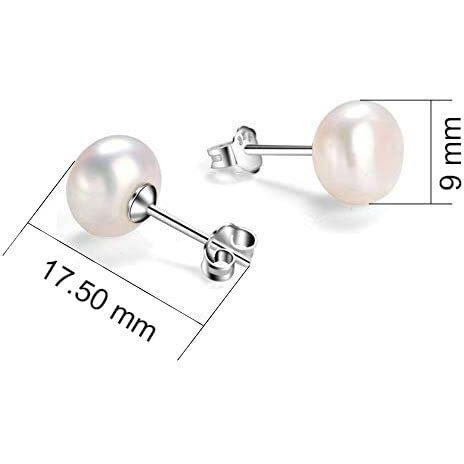 LeCalla 925 Sterling Silver BIS Hallmarked Freshwater Pearl Small Stud Earrings for Women and Girls | Rakhi Gift for Sister