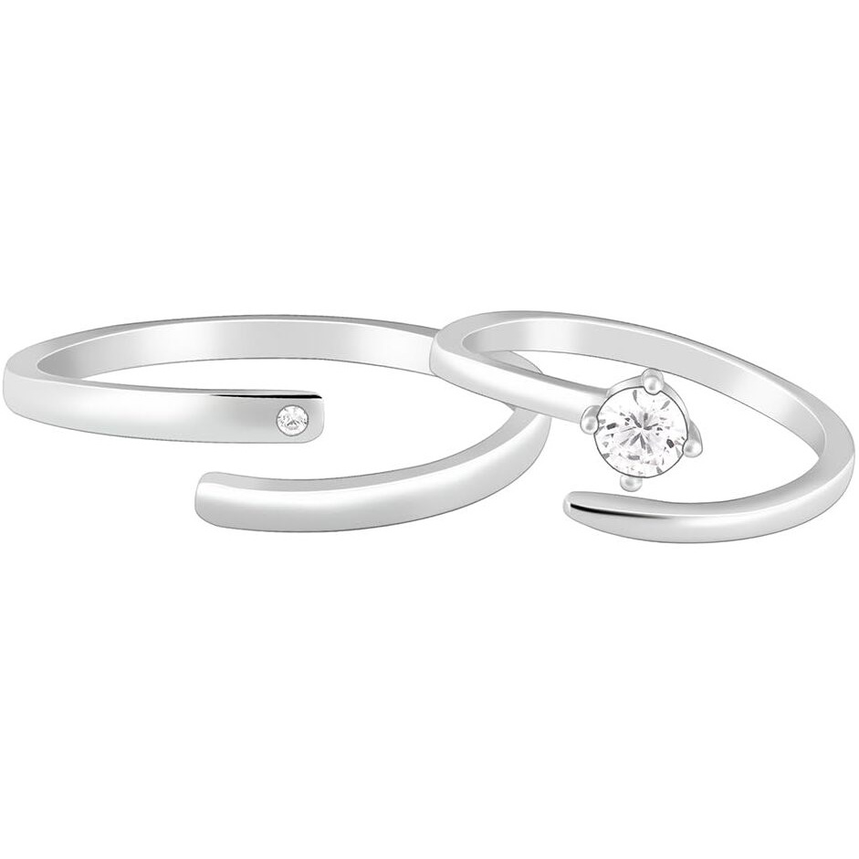 GIVA 925 Silver Better TWOgether Couple Rings,Adjustable|Rakhi Rakshabandhan Gift for Sister Bhabhi, Gifts for Women & Girls| With Certificate of Authenticity and 925 Stamp | 6 Months Warranty*