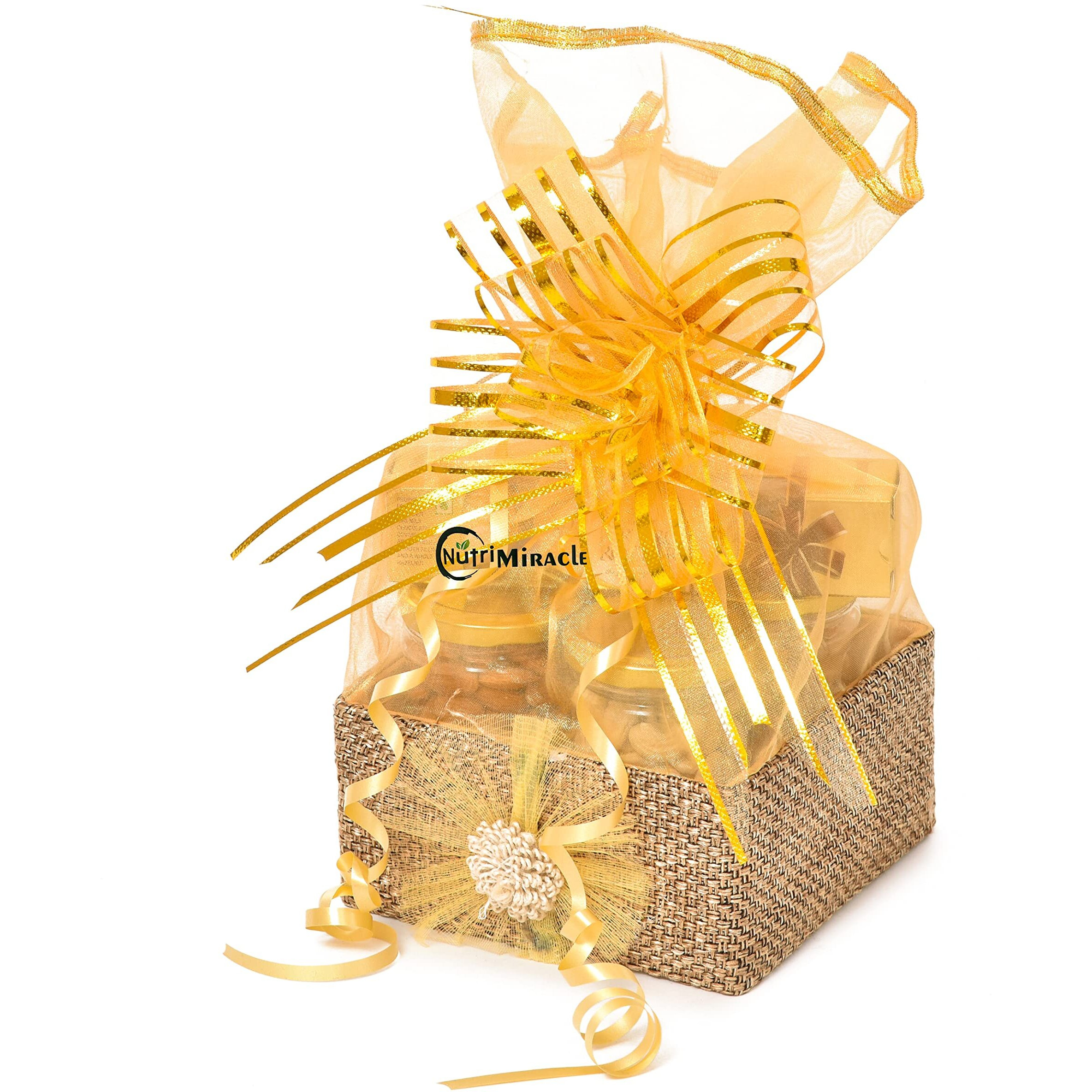 NUTRI MIRACLE Raksha Bandhan Gift Basket with Nuts and chocolates | Rakhi Gifts for Brother,Sister | Festive Celebration Pack | Anniversary and Birthday gift