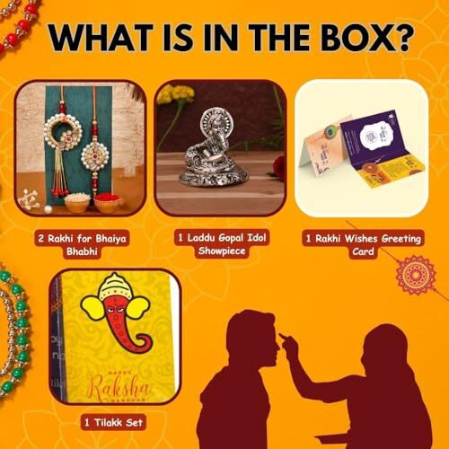 Collectible India Rakhi for Brother with Gift Combo - Rakhi for Brother & Sister - Laddu Gopal Makhan Krishna Idols Statue, Dora Rakhi, Bhai Rakhi, Lumba Rakhi, Greeting Card