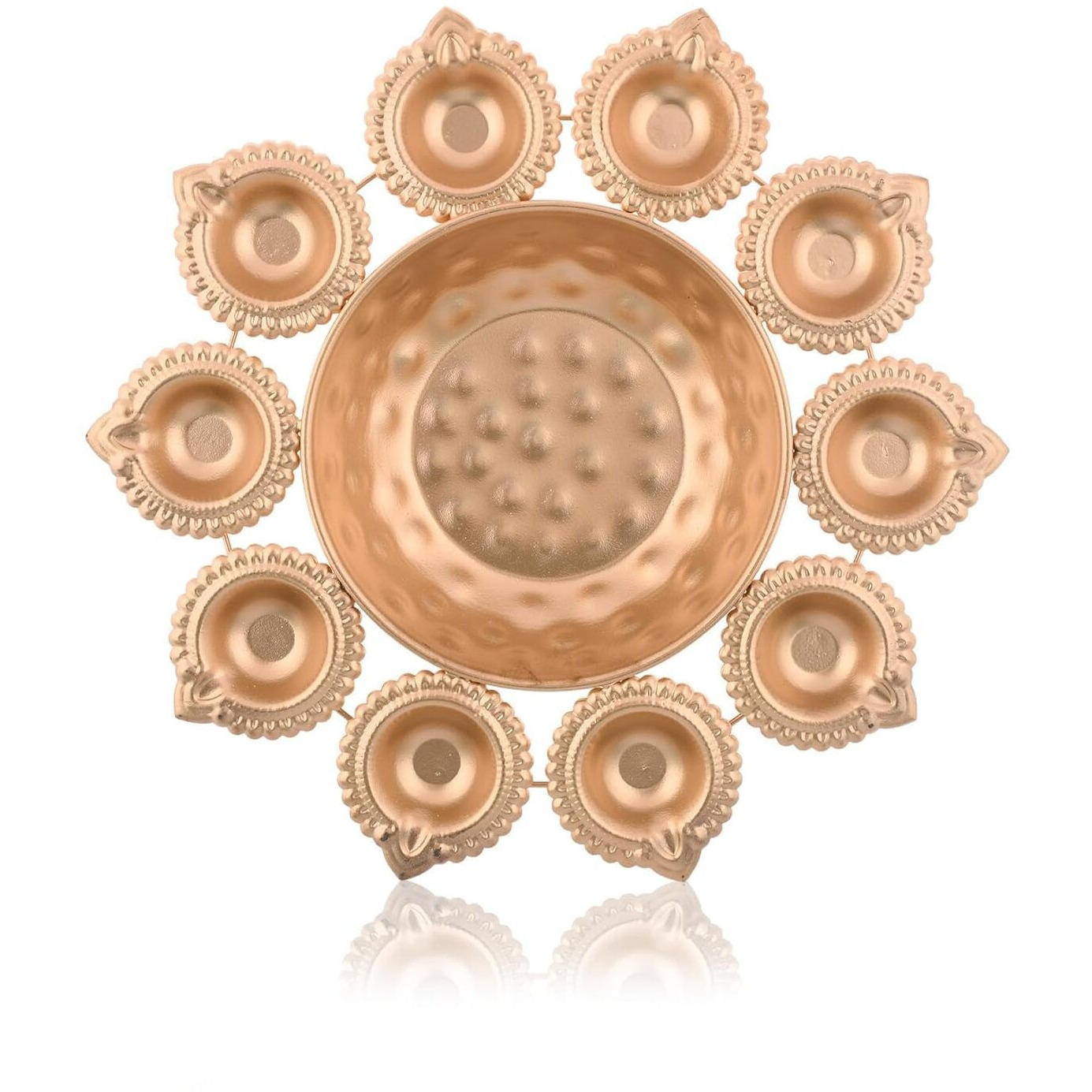 CraftVatika Iron Urli Bowl for Home Decor Decorative Diya Flower Shape Flower | Diwali Decoration Items for Home - Handcrafted Bowl for Floating Flowers and Tea Light Candles Home, urli (Pack of 20)