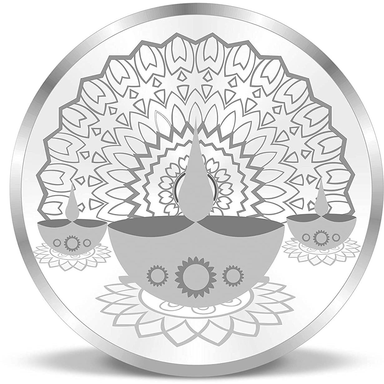 ACPL Precious Moments BIS Hallmarked Silver Coin Diya Spreading Light and Prosperity 20Gm 999 Pure