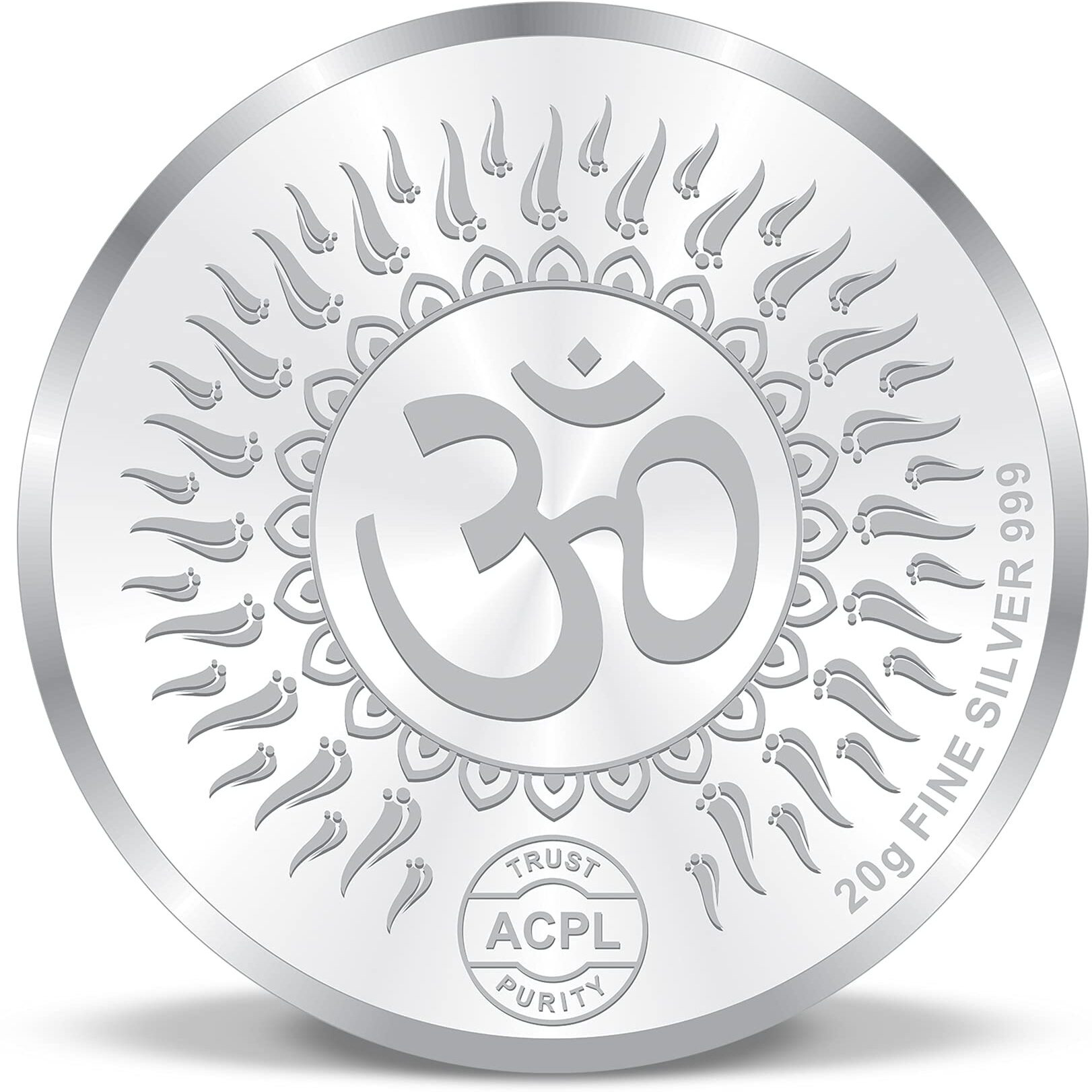 ACPL Precious Moments BIS Hallmarked Silver Coin Diya Spreading Light and Prosperity 20Gm 999 Pure