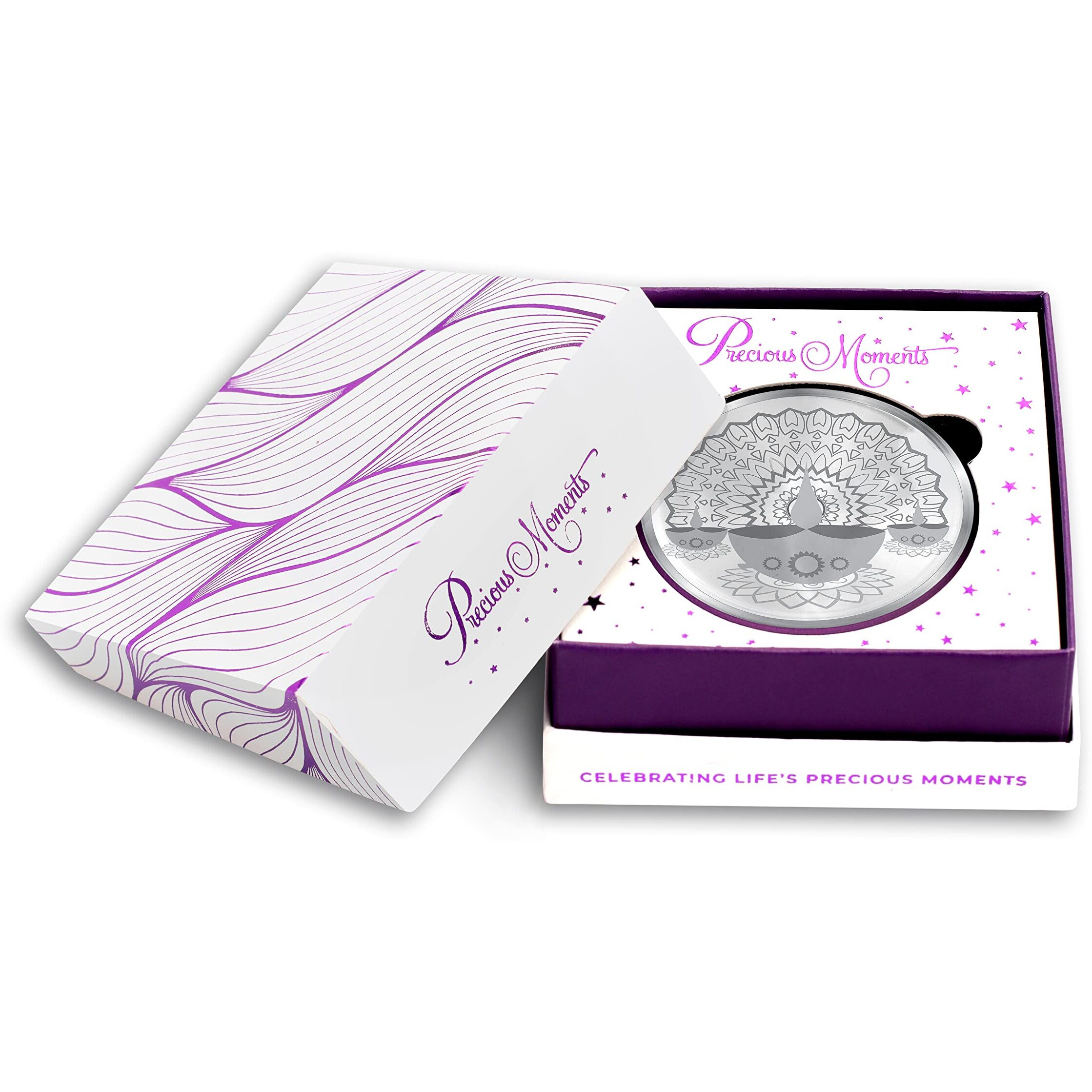 ACPL Precious Moments BIS Hallmarked Silver Coin Diya Spreading Light and Prosperity 50 gm 999 Pure