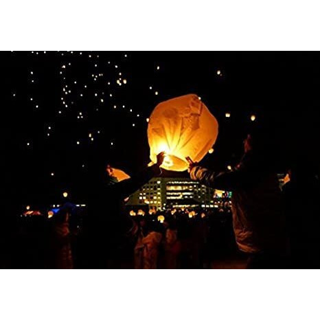 Diwali Decoration Curtain for Decoration for Gift Christmas Decoration Valentine Decoration Home Decoration Sky Lanterns,Rangoli,MDF Diya (Sky Lanterns Pack of 10)