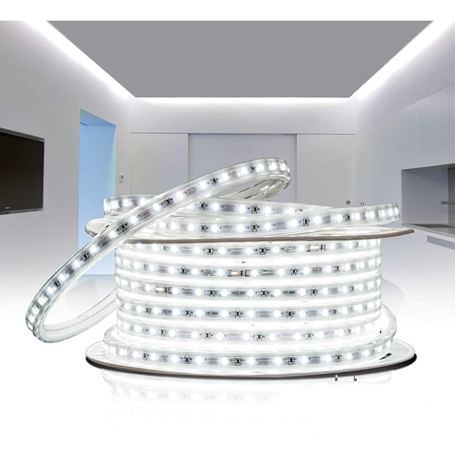 Gesto 5 Meter Led Strip Lights  Ceiling Lights for Home Decoration,Rope led Light for Balcony Decoration Outdoor Lights Waterproof | Fairy Lights for Home Decor,Birthday,Diwali Decoration(White)