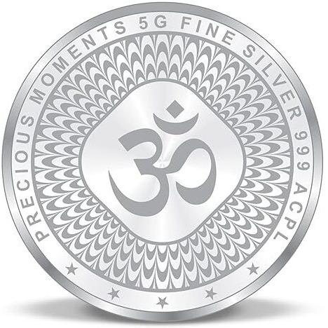 ACPL Precious Moments BIS Hallmarked Ganesh Laxmi And Saraswati Silver Coin 999 in 5 Gram.