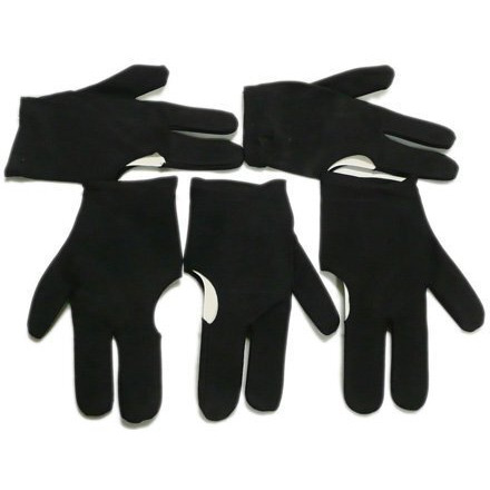 Laxmi Ganesh Billiard 5 Black Billiards Pool Snooker Cue Shooters 3 Leather Fingers Gloves
