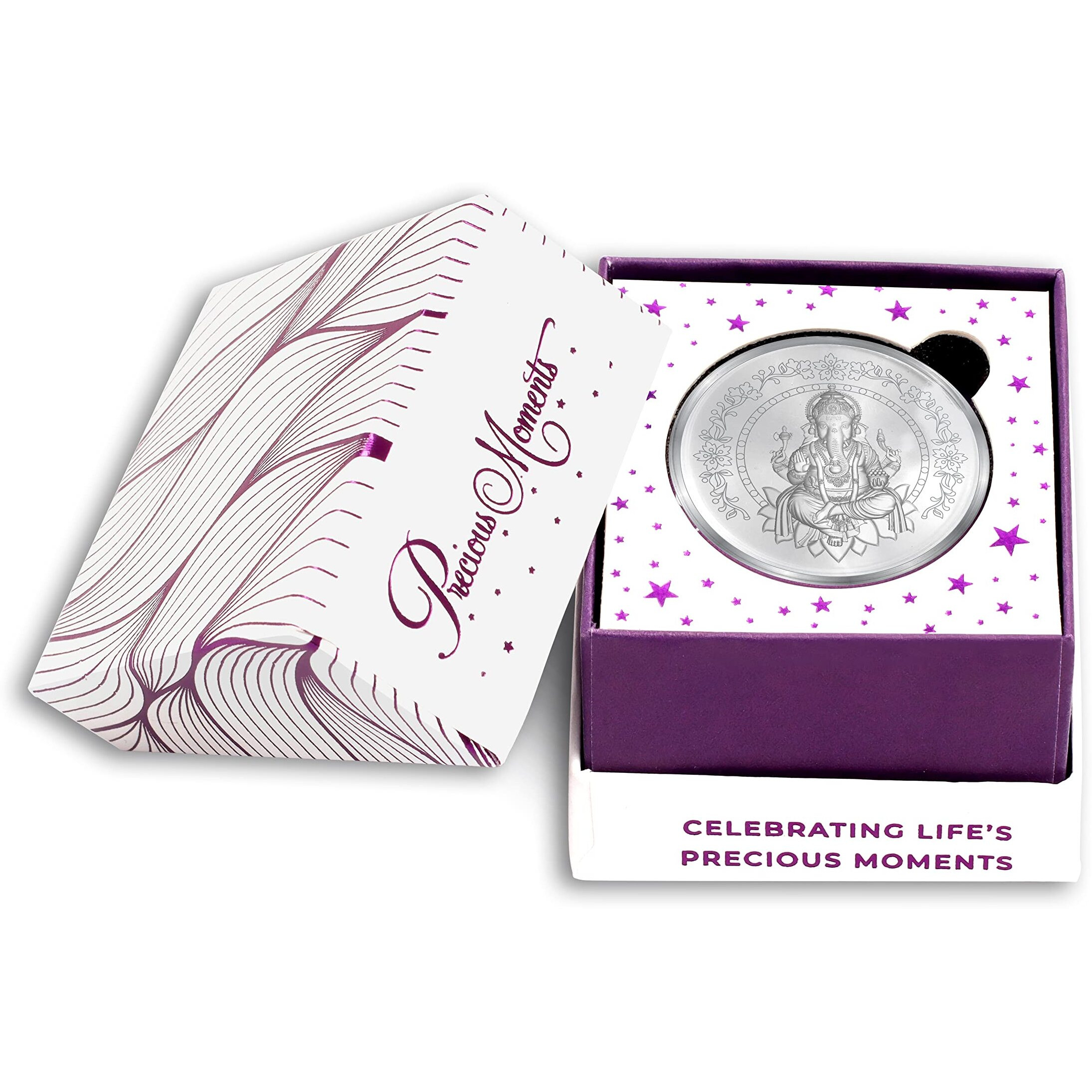 ACPL Precious Moments BIS Hallmarked Silver Coin Ganesh Lakshmi 999 Pure (10GM)