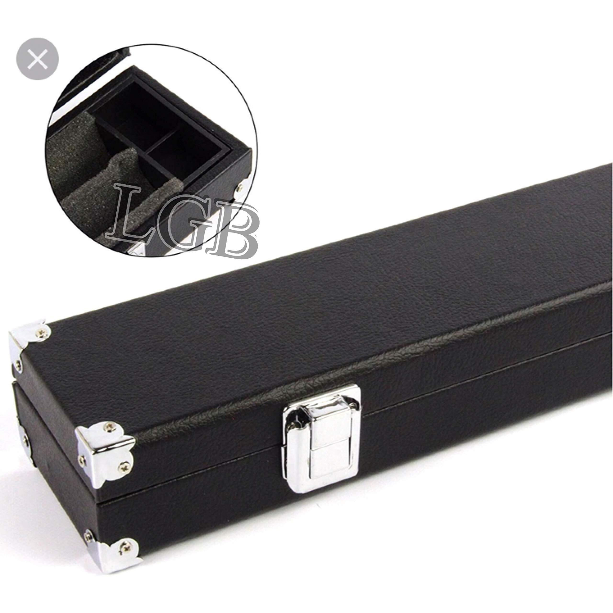Laxmi Ganesh Billiard Snooker and Pool cue case for 3/4 cue Leather Black