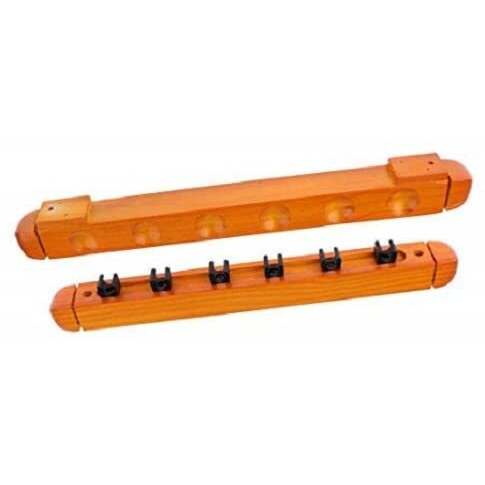 Laxmi Ganesh Billiard Pool Wall Mount Hanging 6 cue Stick Wood Rack Holder for Snooker