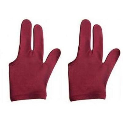 Laxmi Ganesh Billiard Snooker and Pool Glove (Pack of 2 Pieces) (Maroon)