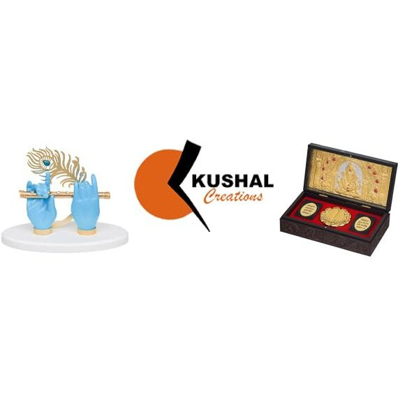 KUSHAL CREATIONS 24K Gold Plated Religious Frame Photo Frame with Charan Paduka Return Gifts for Home Puja Office (GANESH JI)