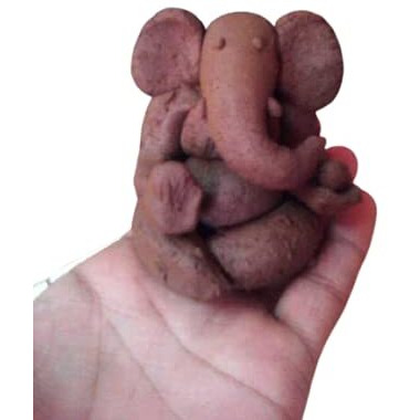 Ganesh Pottery Earthen Terracotta Ready to Use Natural Clay. Best for Sculpting, Pottery, Jewelry Making, Ecofriendly Ganesha Idol Making, Art and Craft Activities (2kg, Brown)