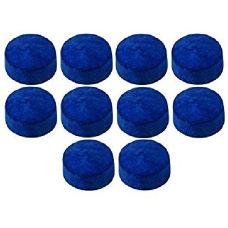 Laxmi Ganesh Billiard Pool cue tip 9mm 10 Piece Leather Blue