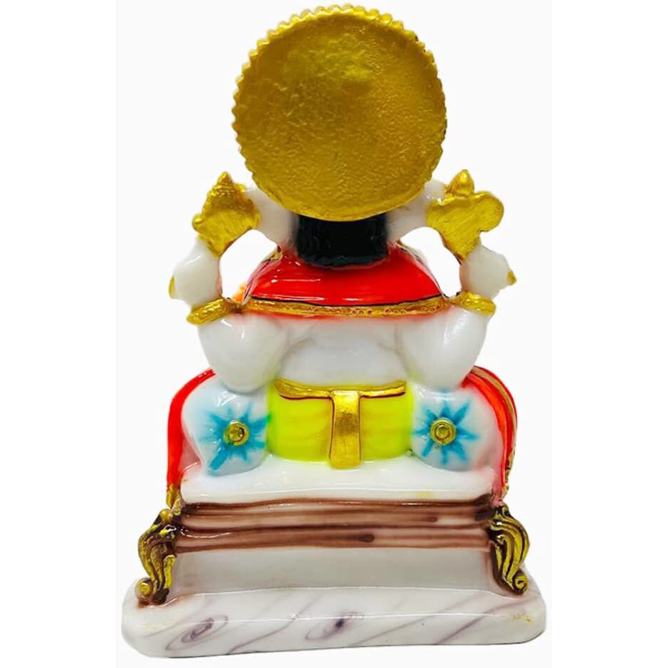 Divine Gifts Marble Dust Ganesh Idol, 7 Inches, Multicolour, 1 Piece