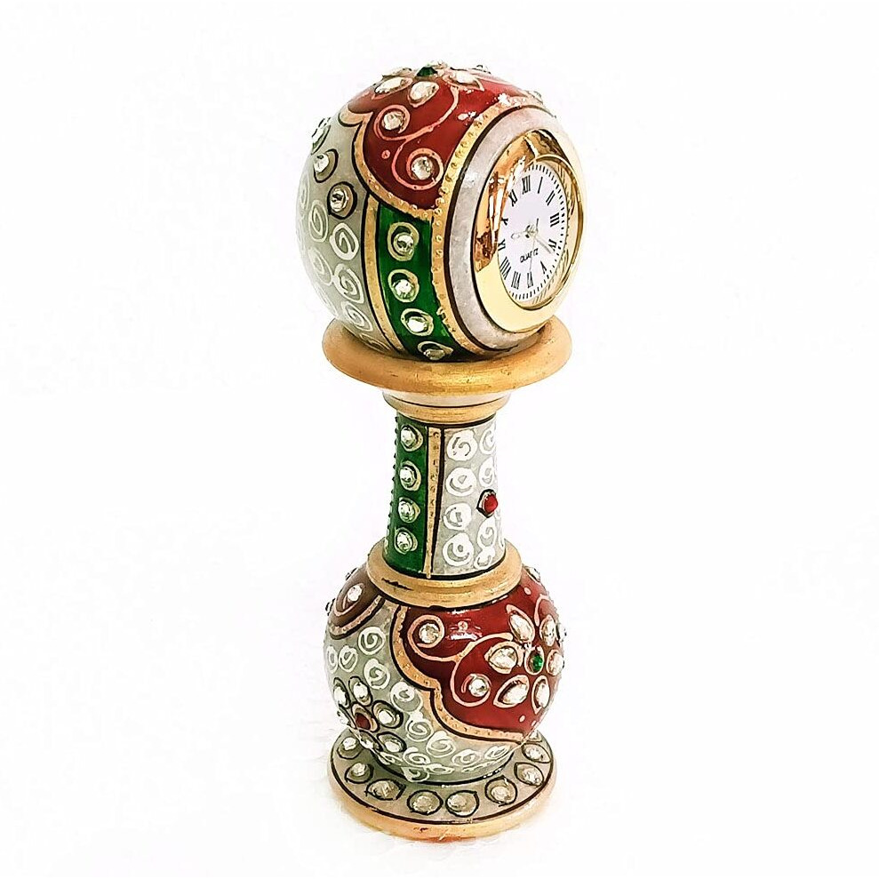 Handicraft Kingdom Clocks For Bedroom Stylish Design For Girls With Ganesh Chowki| Latest Modern Time Piece For Hall Dining| Decorative Watch For Home| Approx Size (2 x 6 Inch) & Wt (600 Gm) Pack Of 4