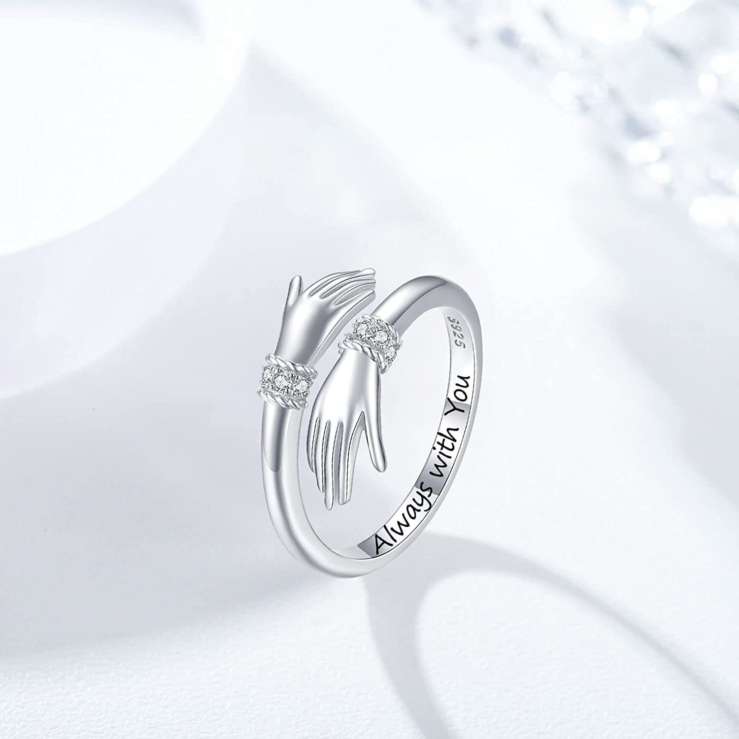 Yellow Chimes Rings for Women and Girls Silver Ring | Adjustable Crystal Rings | Silver Toned Finger Ring for Women | Birthday Gifts For Women Valentine Gift for Girls